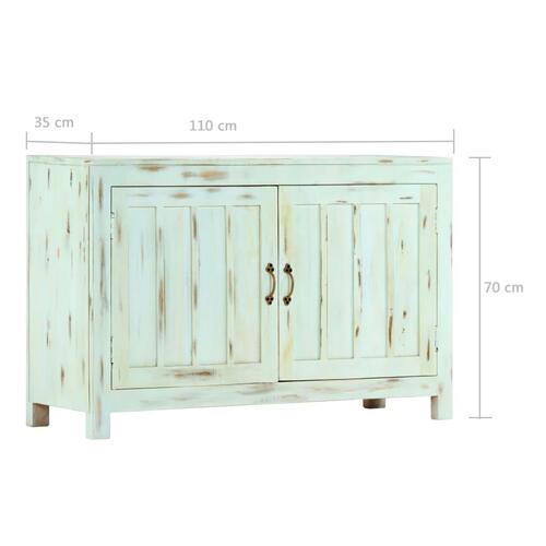 Skænk 110x35x70 cm massivt mangotræ lyseblå