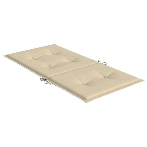 Stolehynde m. lav ryg 6 stk. 100x50x3 cm oxfordstof beige