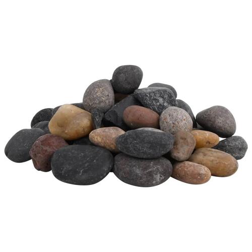 Polerede småsten 10 kg 5-8 cm flerfarvet