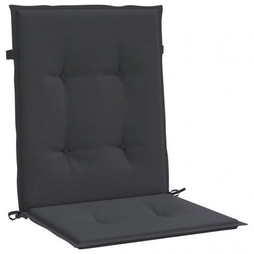 Stolehynder med lav ryg - 6 stk., 100×50×3 cm, oxfordstof, sort