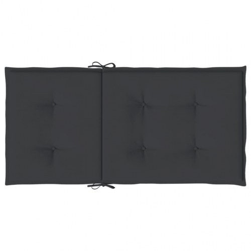 Stolehynder med lav ryg - 6 stk., 100×50×3 cm, oxfordstof, sort