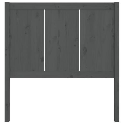 Sengegærde 80,5x4x100 cm massivt fyrretræ grå