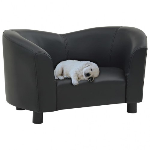 Hundesofa 67x41x39 cm kunstlæder sort