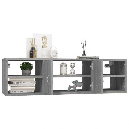 Væghylde 102×30×29 cm i konstrueret træ - grå sonoma-eg