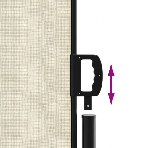 Sammenrullelig sidemarkise 180 × 600 cm - cremefarvet