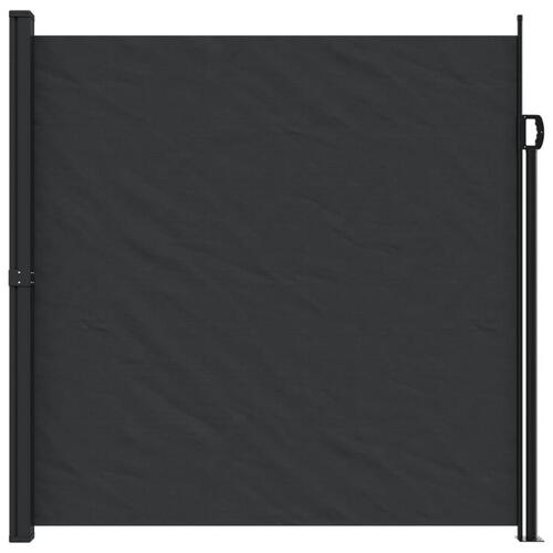 Sammenrullelig sidemarkise 200x600 cm sort