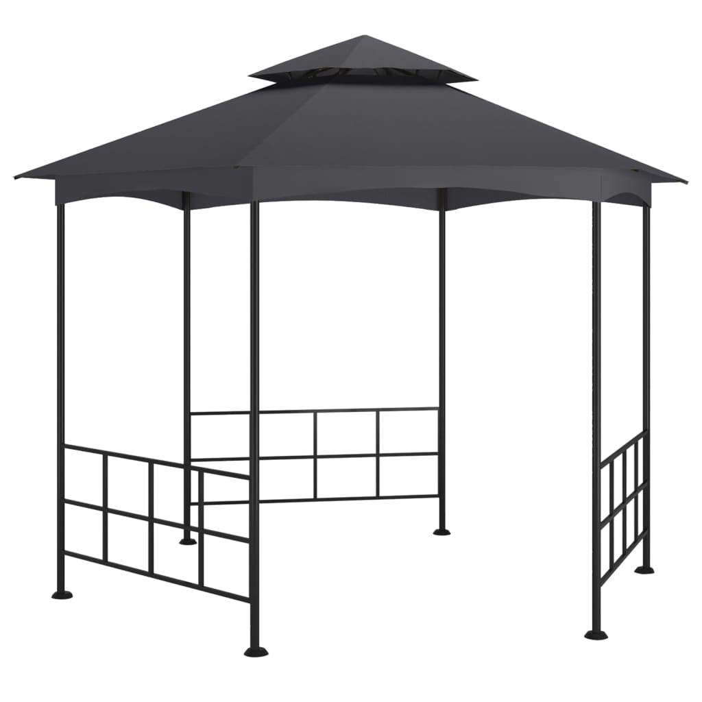 Pavillon med sidevægge 3,1x2,7 m antracitgrå