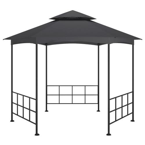Pavillon med sidevægge 3,1x2,7 m antracitgrå