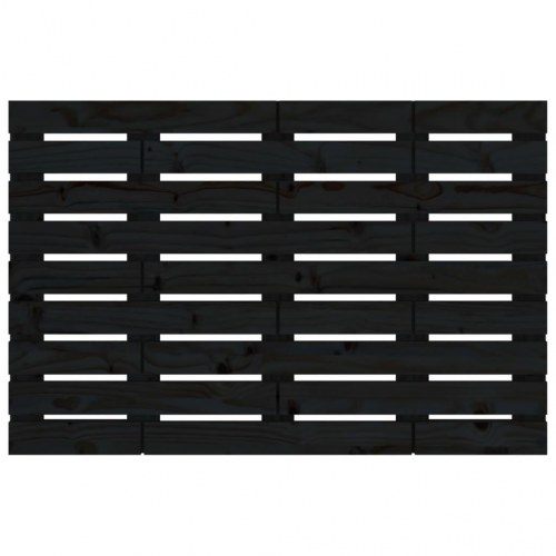 Sengegavl 106 x 3 x 63 cm i massivt fyrretræ - sort