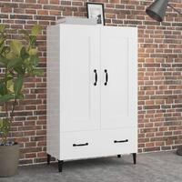 Skab 70x31x115 cm konstrueret træ hvid højglans