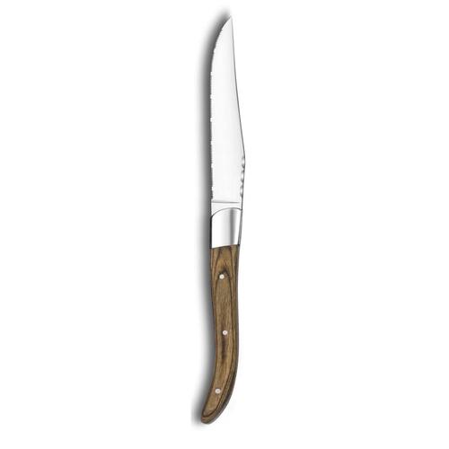 Knivsæt Lou Laguiole Louis Kød Valnød Metal 6 enheder 23 x 2 x 1 cm