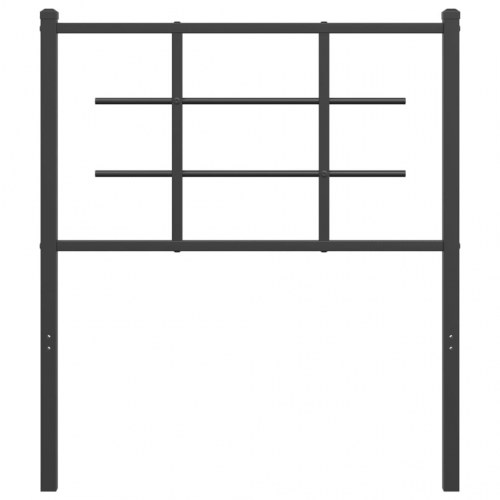 Sengegavl i metal - sort, 75 cm