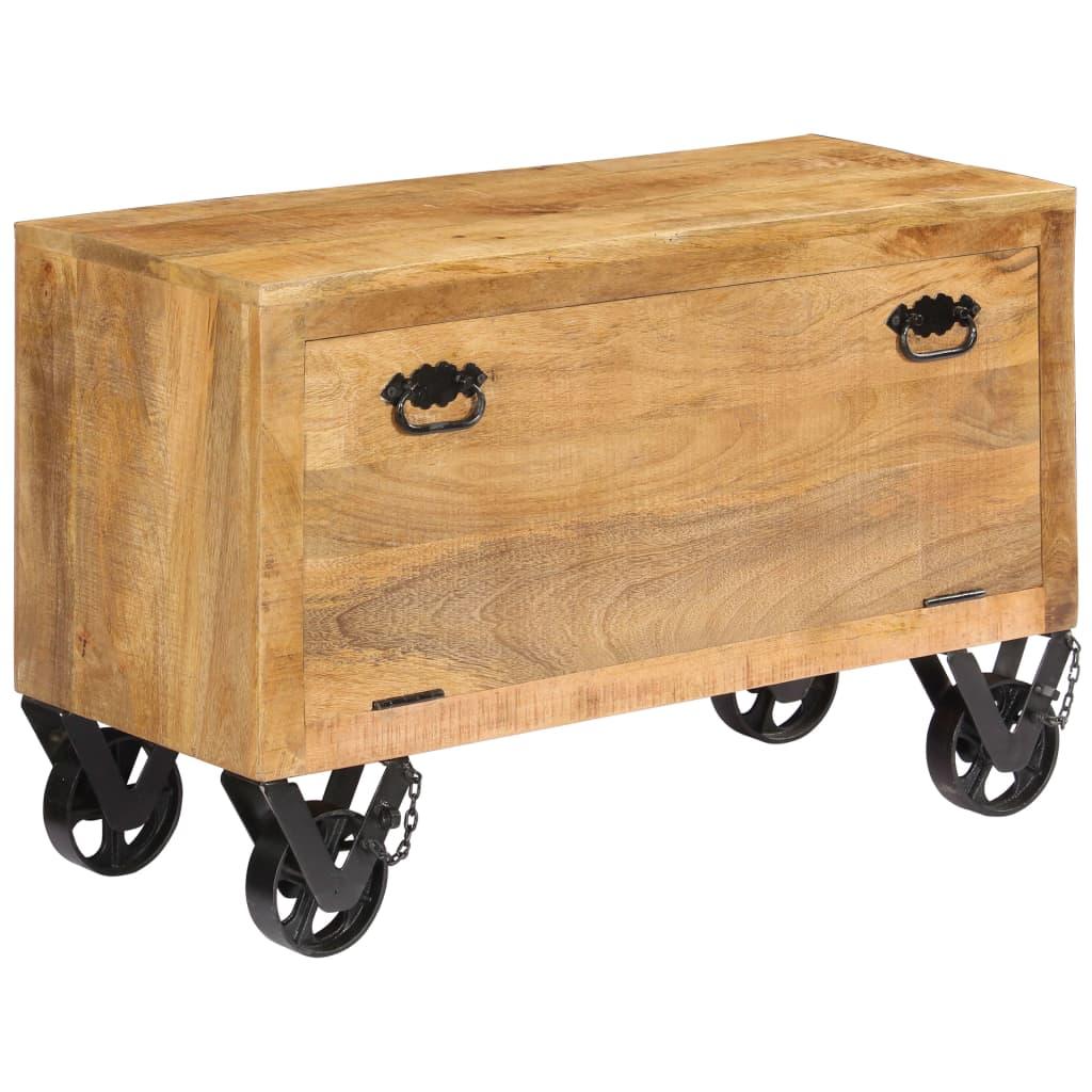 Skoskab i massivt mangotræ 86 x 35 x 55 cm