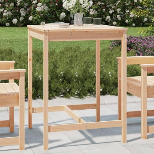 Havebord 82,5x82,5x110 cm massivt fyrretræ