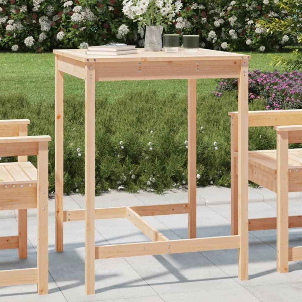 Havebord 82,5x82,5x110 cm massivt fyrretræ