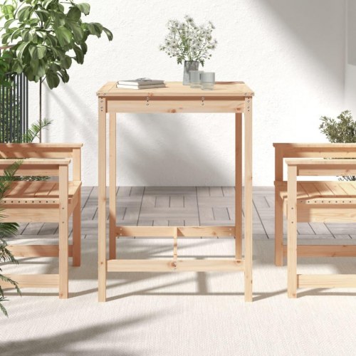 Havebord 82,5x82,5x110 cm massivt fyrretræ