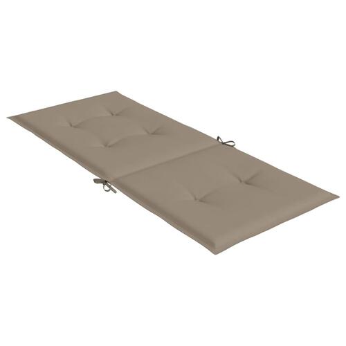 Stolehynder m. høj ryg 6 stk. 120x50x3 cm stof gråbrun