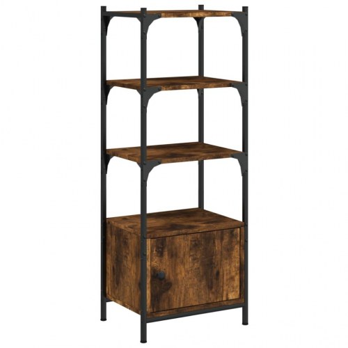 Bogreol med 3 hylder 41x30x109,5 cm konstrueret træ røget eg