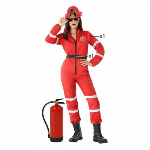 Brandmand kostume til voksne - Rød (XS/S)