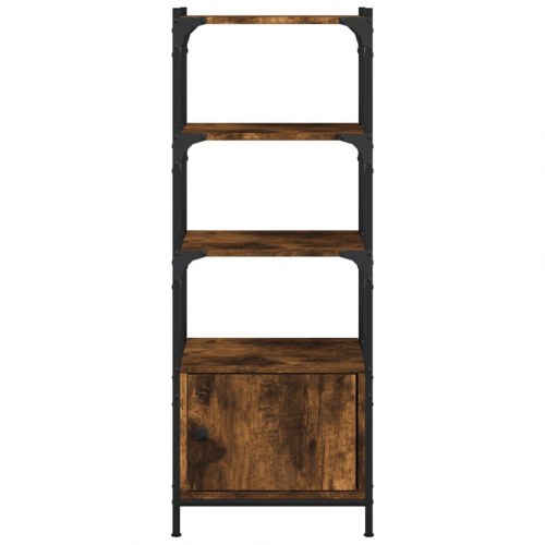 Bogreol med 3 hylder 41x30x109,5 cm konstrueret træ røget eg