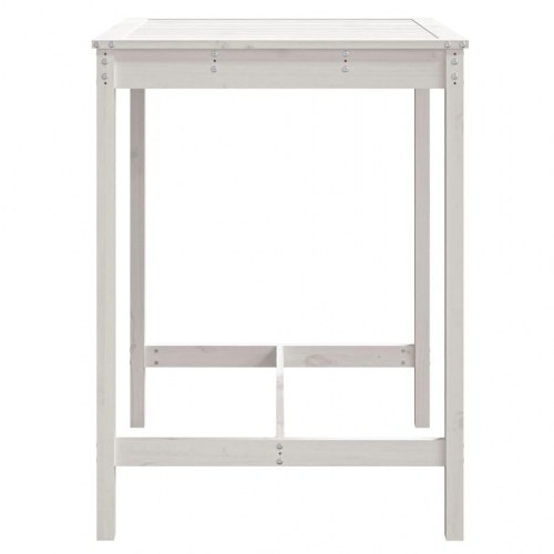 Havebord 82,5x82,5x110 cm massivt fyrretræ hvid