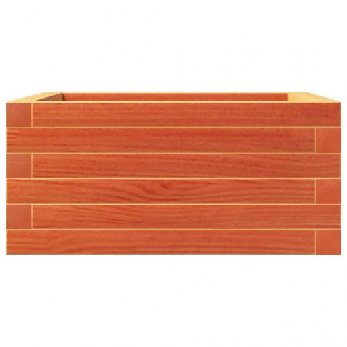 Plantekasse i massivt fyrretræ 50 x 50 x 23 cm - gyldenbrun