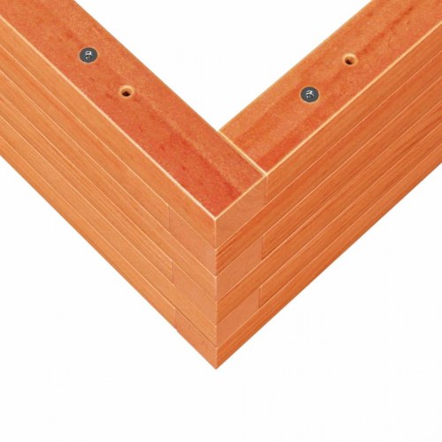 Plantekasse i massivt fyrretræ 50 x 50 x 23 cm - gyldenbrun