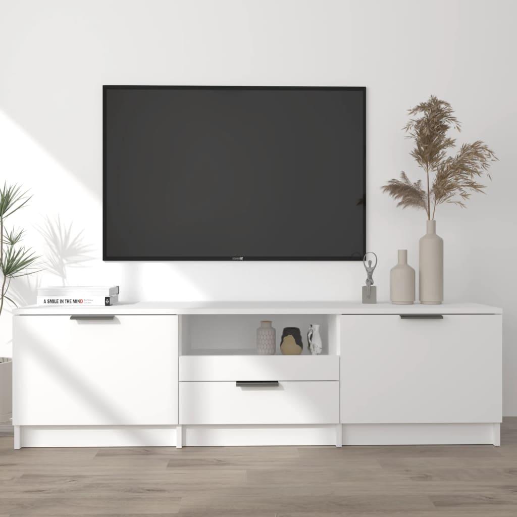 Tv-skab 140x35x40 cm konstrueret træ hvid