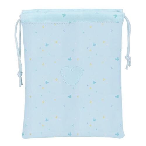 Madkasse med tilbehør Mickey Mouse Clubhouse 20 x 25 cm sæk (sack) Lyseblå