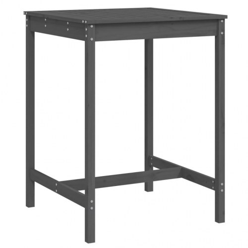 Havebord 82,5x82,5x110 cm massivt fyrretræ grå