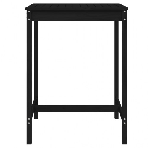 Havebord i massivt fyrretræ - sort 82,5 × 82,5 × 110 cm