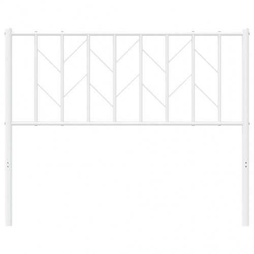 Sengegavl 107 cm metal hvid
