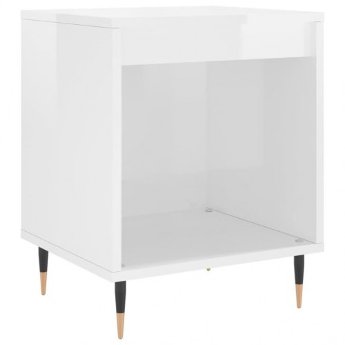 Sengeskab 40x35x50 cm konstrueret træ hvid højglans