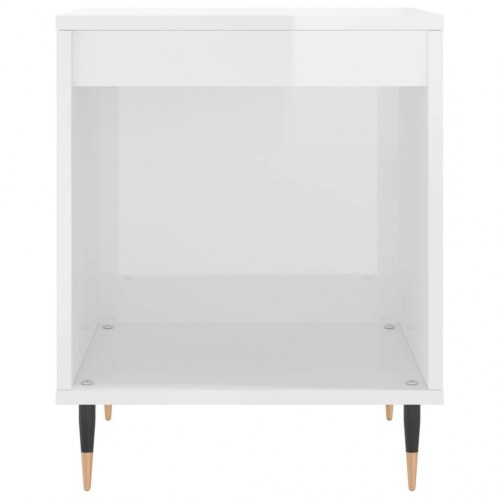 Sengeskab 40x35x50 cm konstrueret træ hvid højglans