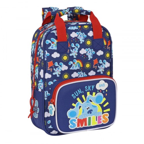 Blue's Clues skoletaske - marineblå børne rygsæk 20 × 28 × 8 cm