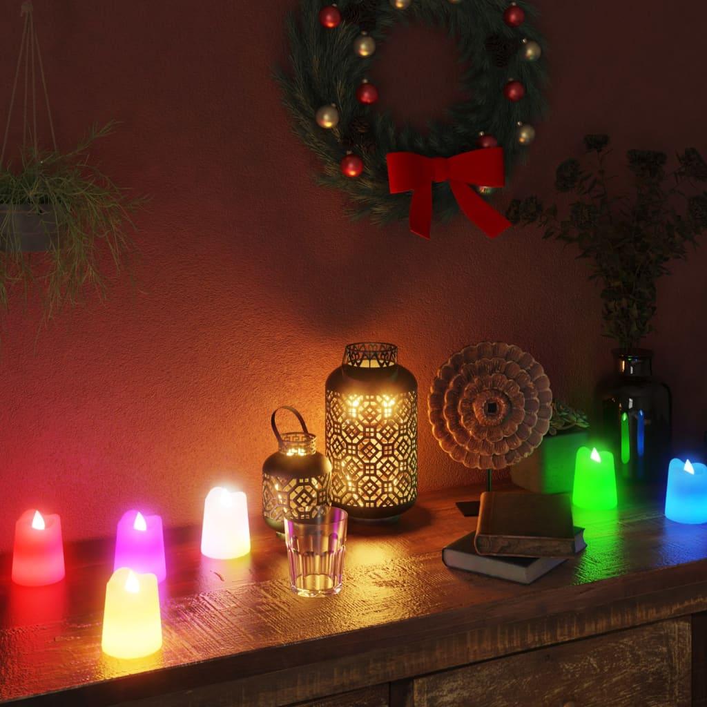 LED-stearinlys 100 stk. farverigt lys