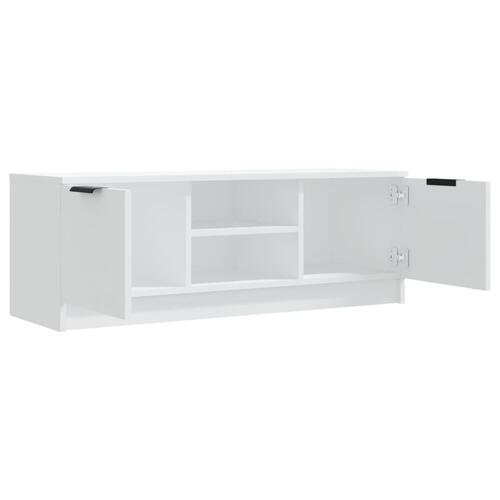 Tv-bord 102x35x36,5 cm konstrueret træ hvid