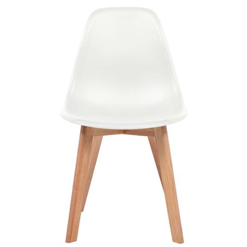 Spisebordsstole 2 stk. plastik hvid