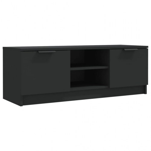 Tv-bord 102x35x36,5 cm konstrueret træ sort