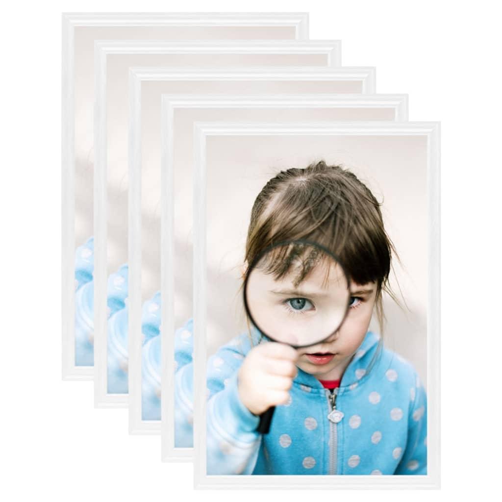 Billedrammer 5 stk. til bord 21x29,7 cm MDF hvid