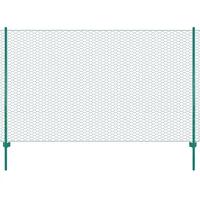 Trådhegn med stolper 25 x 2 m stål grøn