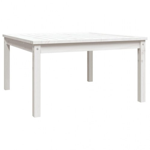 Havebord i massivt fyrretræ - 82,5 × 82,5 × 45 cm, hvid