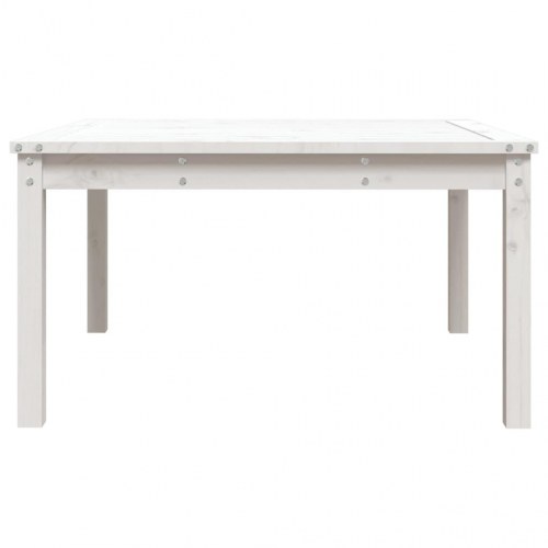 Havebord i massivt fyrretræ - 82,5 × 82,5 × 45 cm, hvid