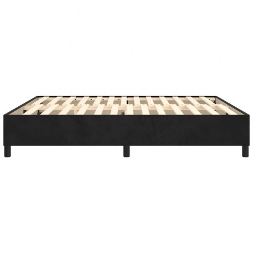 Sengeramme uden madras Sort 200x200 cm Fløjl