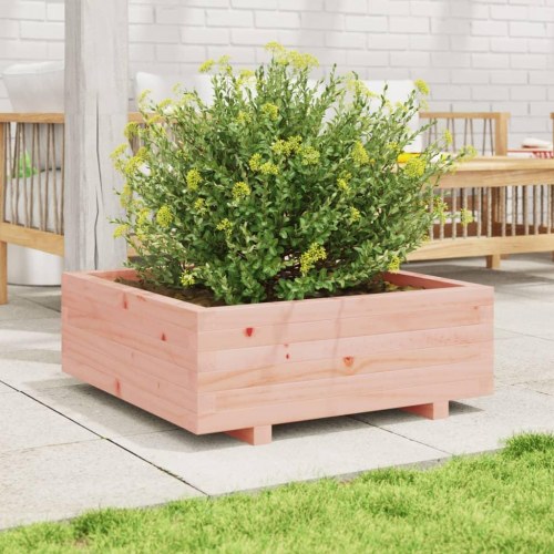 Plantekasse 70 × 70 × 26,5 cm i massivt douglasgran - firkantet blomsterkasse