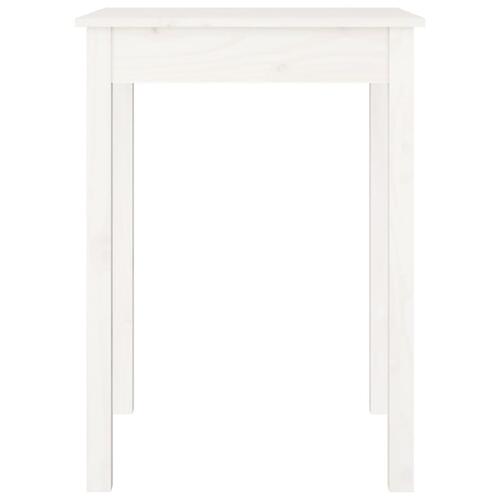 Spisebord 55x55x75 cm massivt fyrretræ hvid