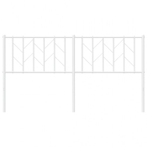 Sengegavl 160 cm metal hvid