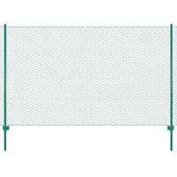 Trådhegn med stolper 25 x 1,5 m stål grøn