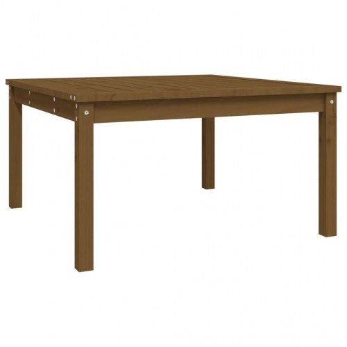 Havebord i massivt fyrretræ 82,5 × 82,5 × 45 cm - gyldenbrun