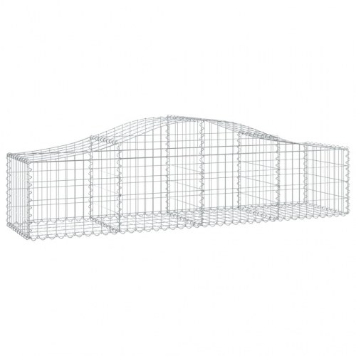 Buede gabionkurve - sæt á 3 stk., 200×50×40/60 cm, galvaniseret jern
